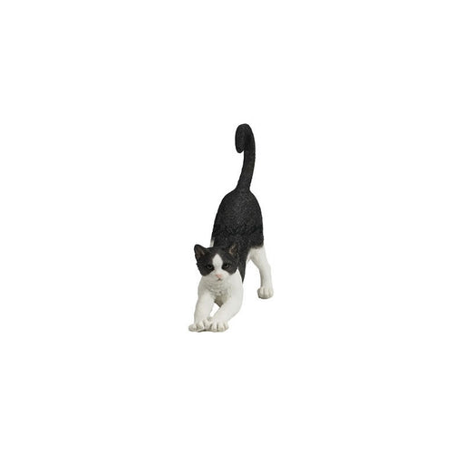 Black And White Cat Stretching Statue by Veronese Design