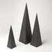Black Architectural Pyramid Art Sculpture Set