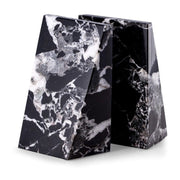 Black Zebra Marble Bookends