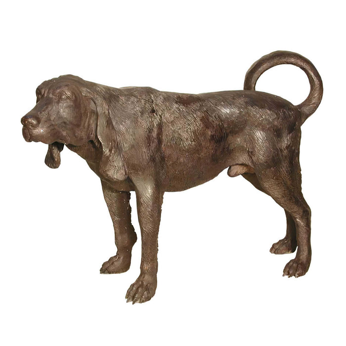 Bronze Standing Bloodhound Dog Statue