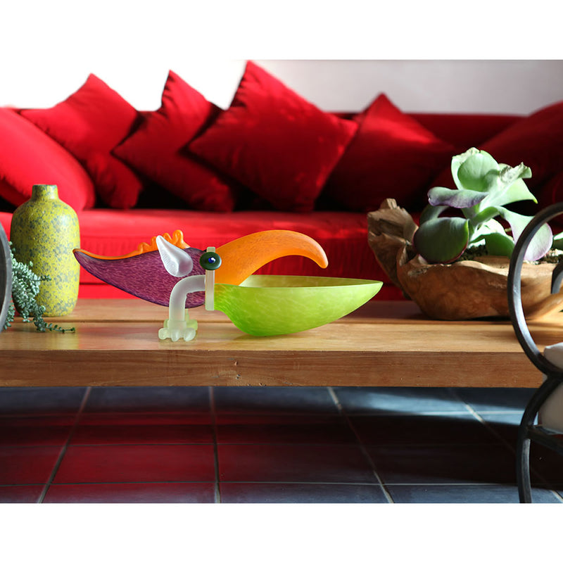 Blown Glass Bird Bowl Tukan Borowski