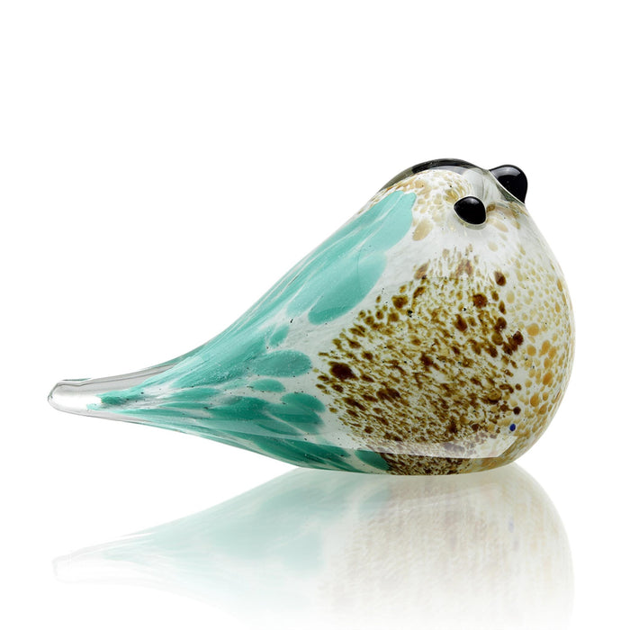 Blue and Brown Glass Bird Figurine by San Pacific International/SPI Home