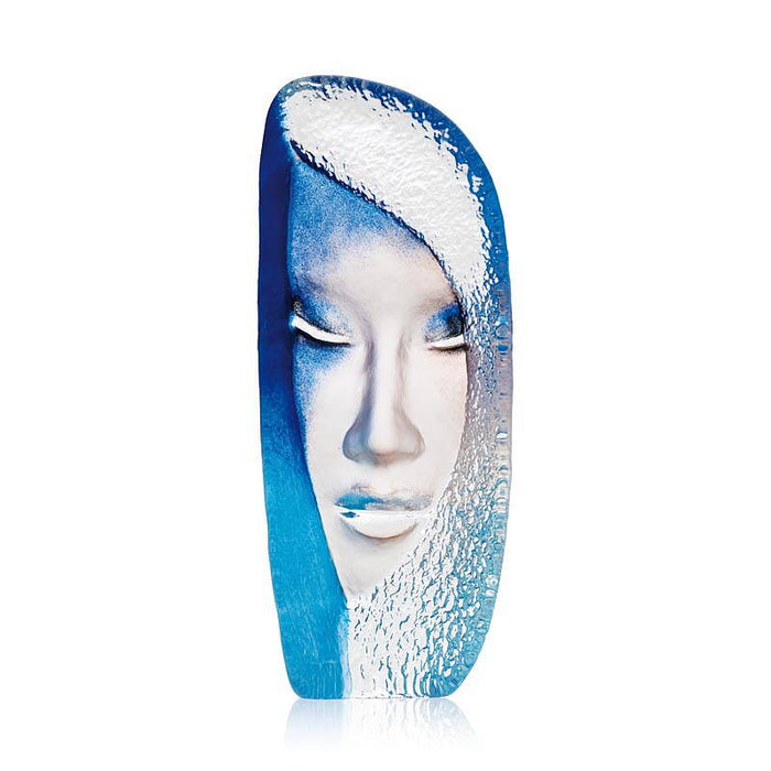 Blue Mystiqua, Crystal Mask Sculpture by Mats Jonasson
