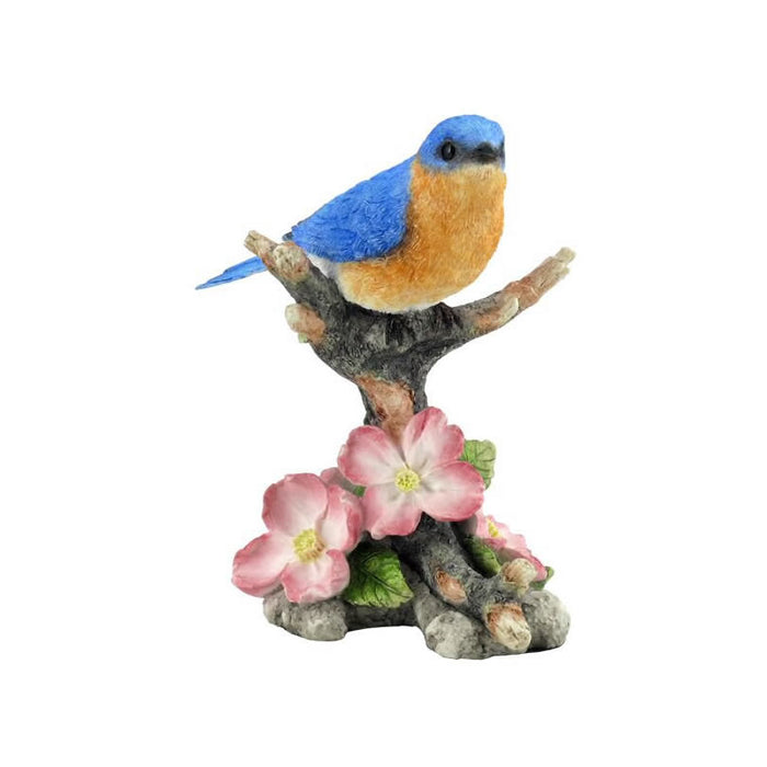 Bluebird on Flower Branch Figurine