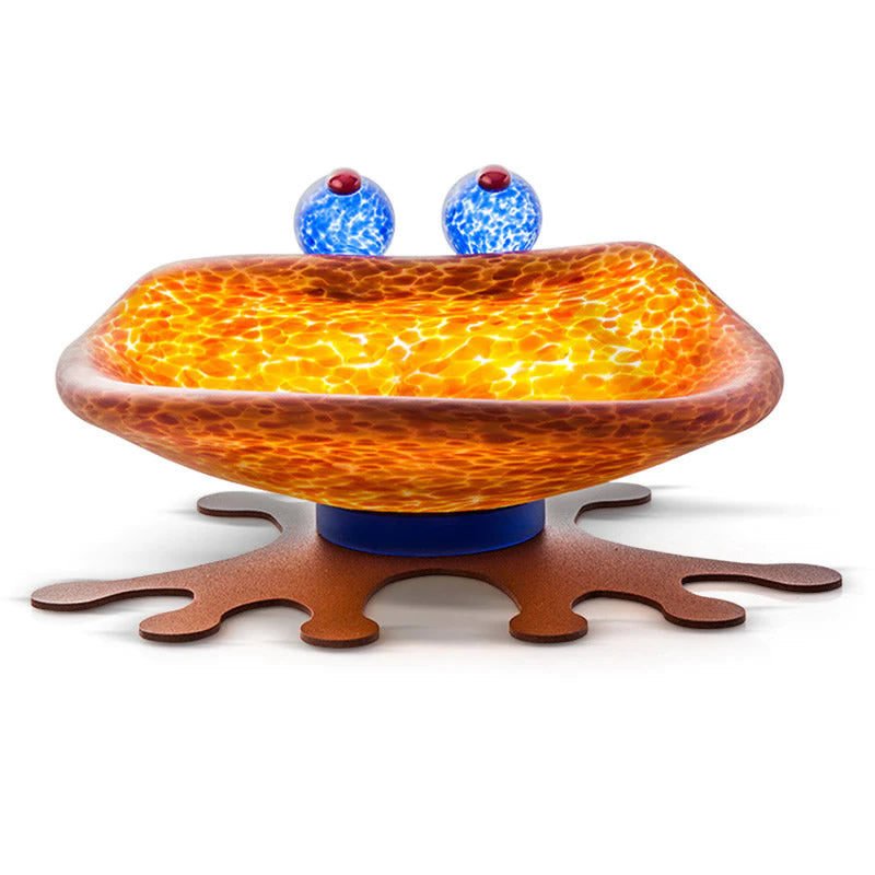 Hopper Frog Bowl- Art Glass — AllSculptures