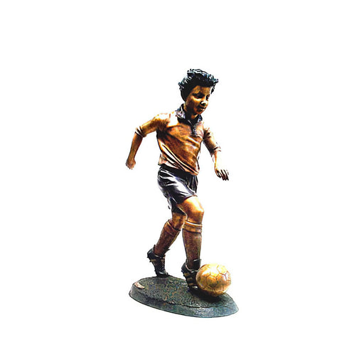 Boy Soccer Player Bronze Sculpture