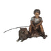 Boy with Collie Fishing Bronze Sculpture