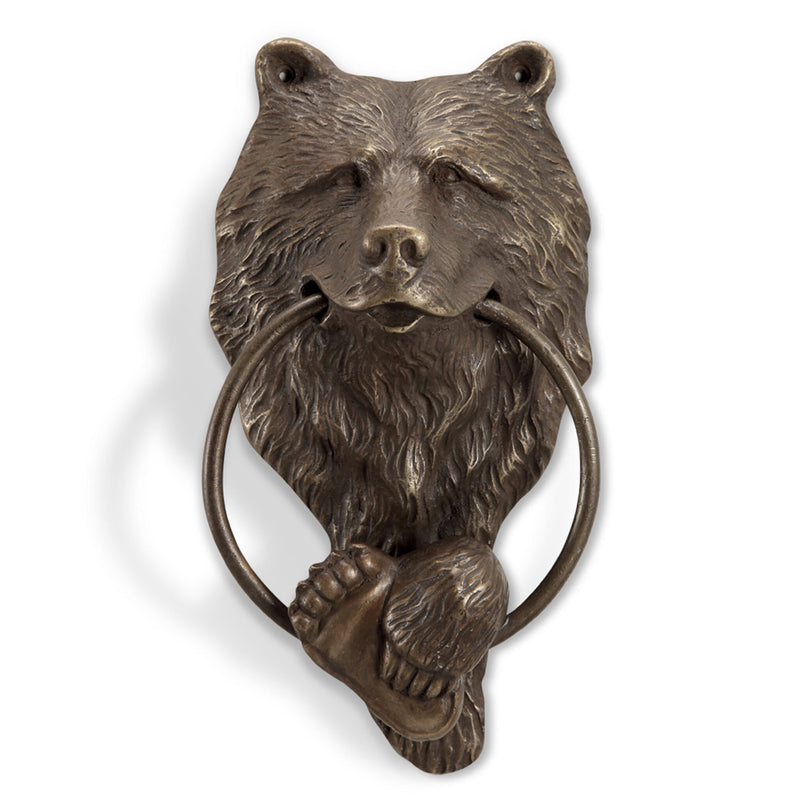 Brass Bear Head Doorknocker by San Pacific International/SPI Home
