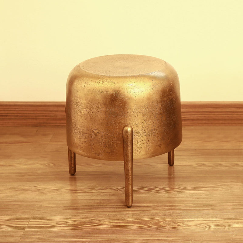 Brass Finish 3-Legged Side Table
