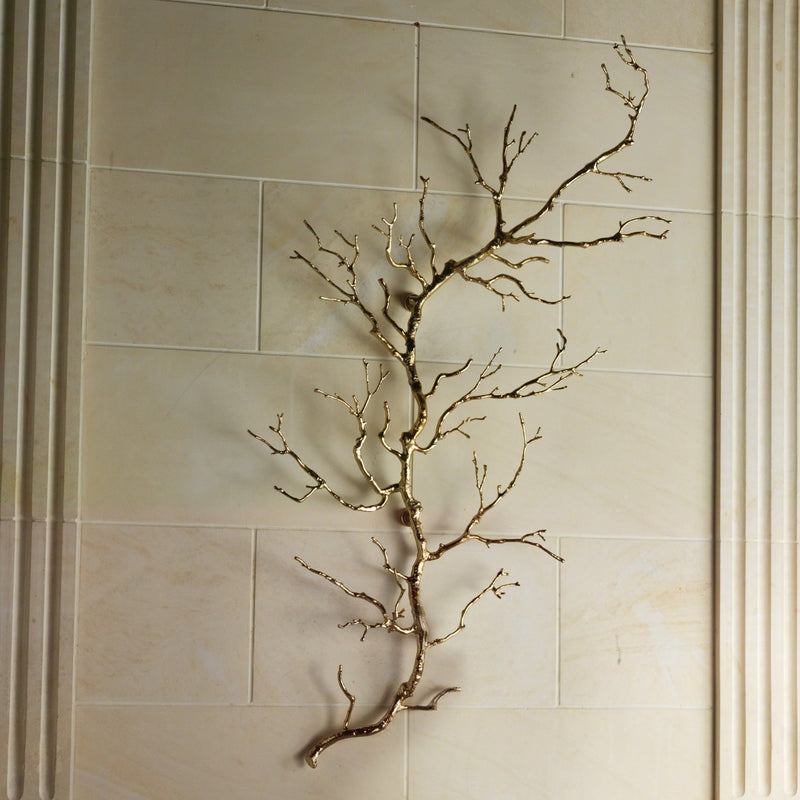 Brass Twig Wall Sculpture