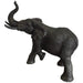 Bronze African Elephant Sculpture, Trunk Up