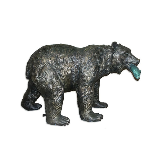 Bronze Bear with Salmon Fountain