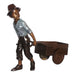 Bronze Boy Pulling Cart