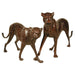 Bronze Cheetah Pair Sculptures