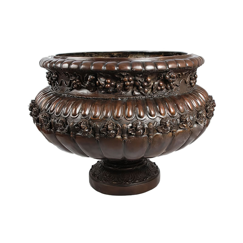 Bronze Cherub Face Urn