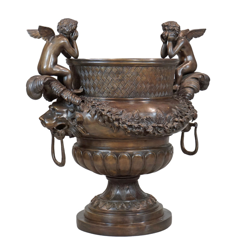 Bronze Cherub Urn