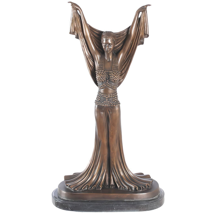 Bronze Chiparus Dancer Statue- Hands Up