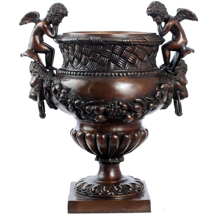 Bronze Cupid Urn
