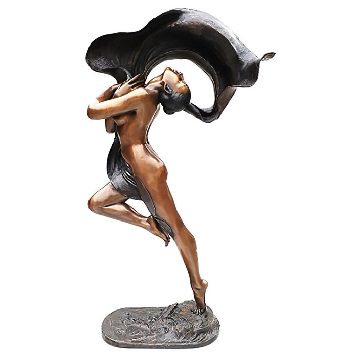 Bronze Dancer with Scarf Sculpture