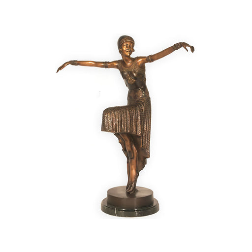 Bronze Deco Dancer Sculpture