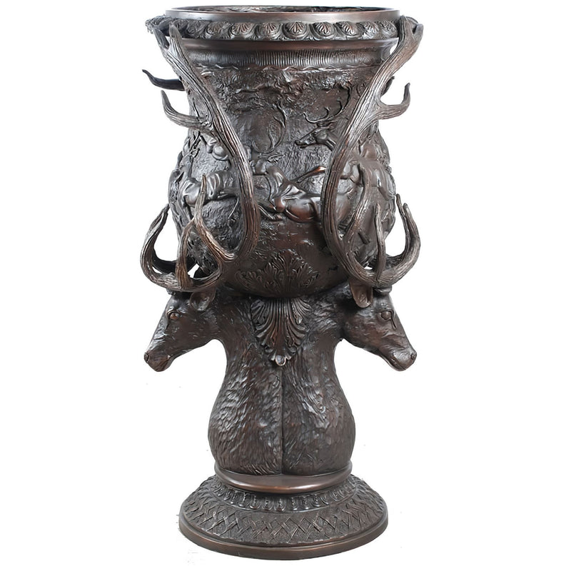 Bronze Deer Head Planter