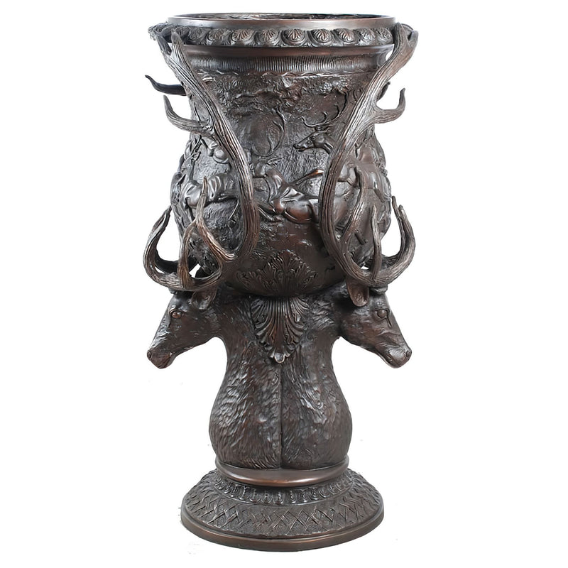 Bronze Deer Head Urn