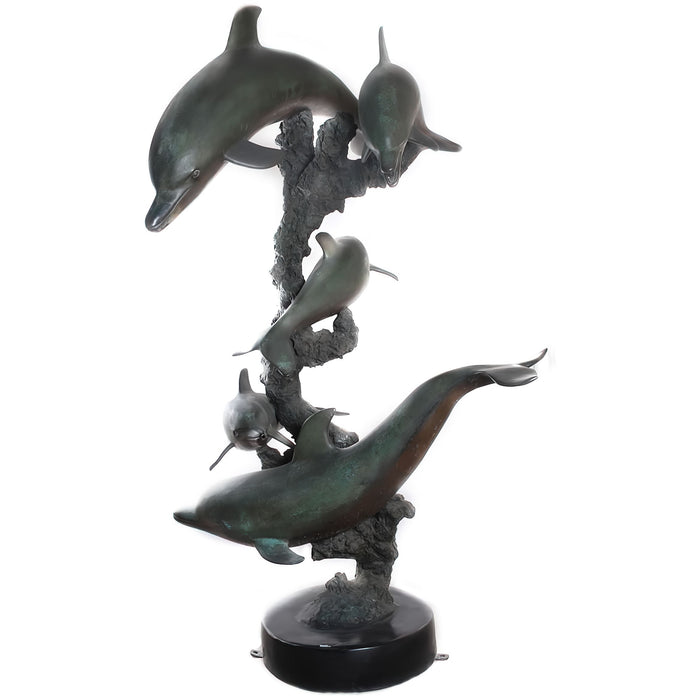 Bronze Dolphin Family Sculpture
