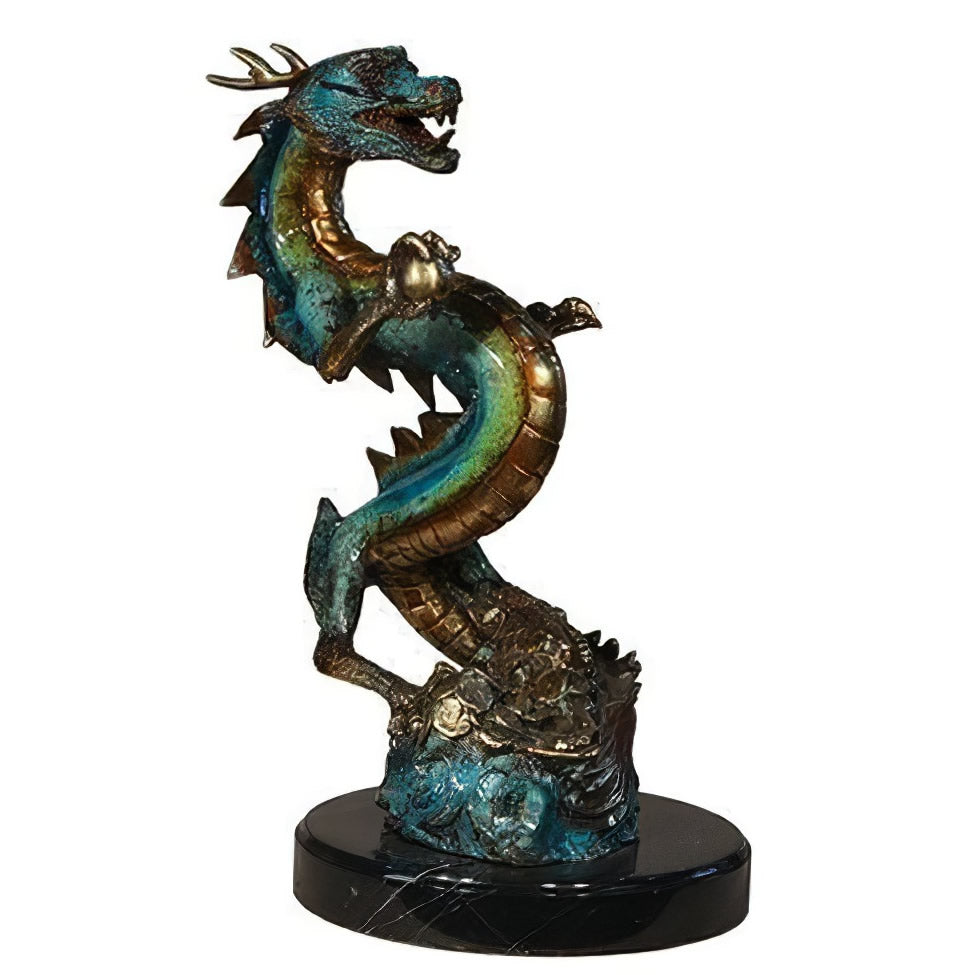 Veronese Design Large Bronze Effect Dragon Statue