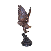 Bronze Eagle Landing Statue