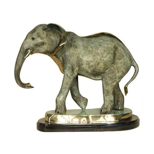 Bronze Elephant III Statue on Base
