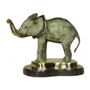 Bronze Elephant IV Statue on Base