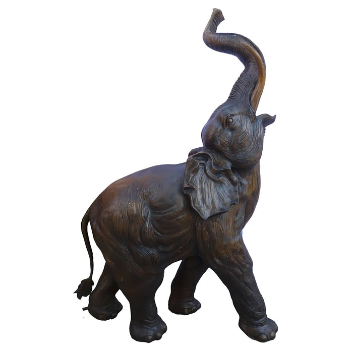 Bronze Elephant Sculpture- Trunk Raised