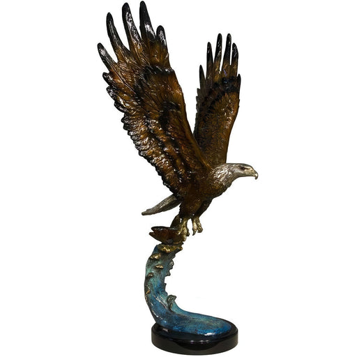 Bronze Flying Eagle with Fish Statue