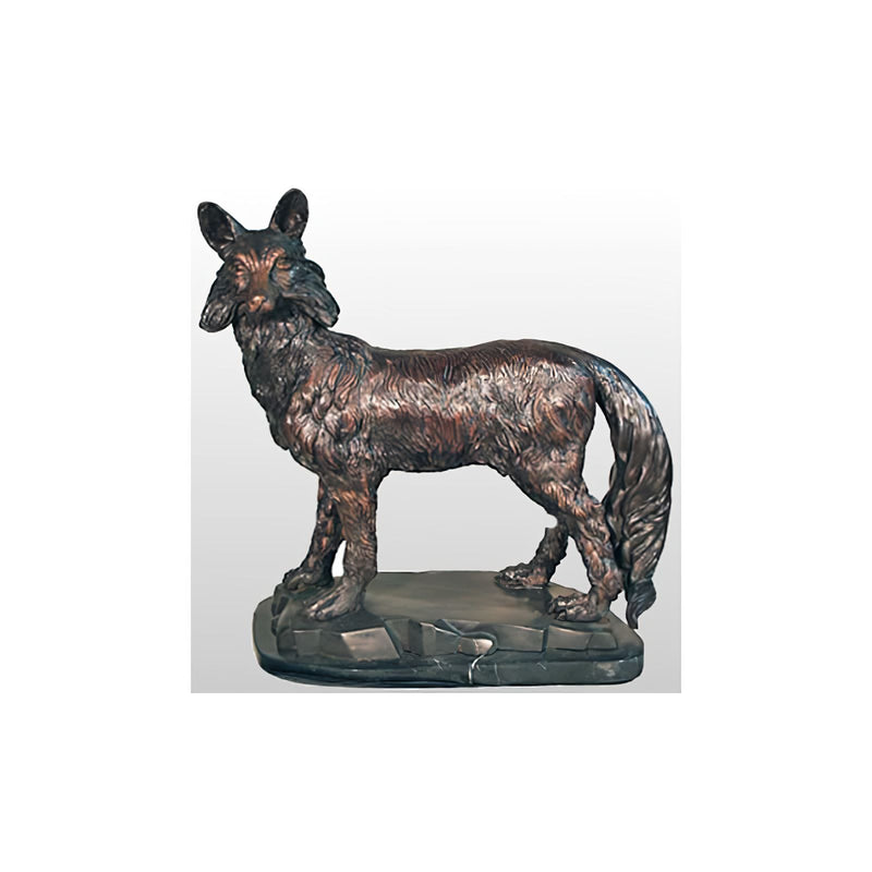 Bronze Fox Sculpture