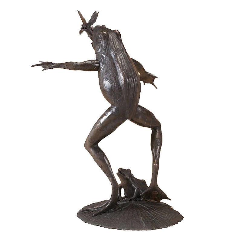 Frog with Dragonfly Bronze Fountain