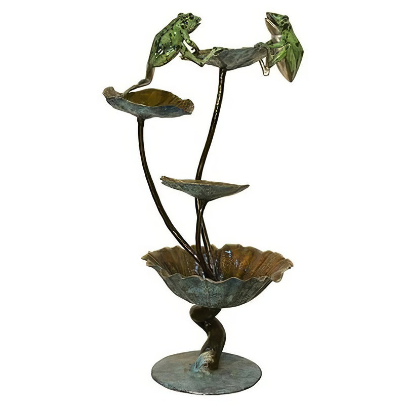 Bronze Frogs on Lotus Fountain