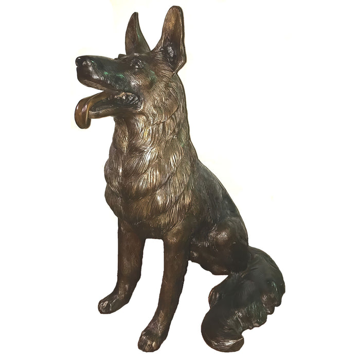 Bronze German Shepherd Statue