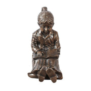 Bronze Girl Emma Reading Book Statue