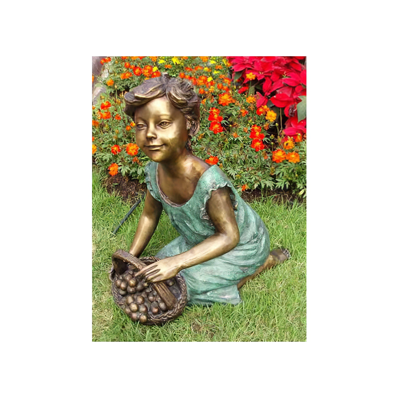 Bronze Girl with Fruit Basket