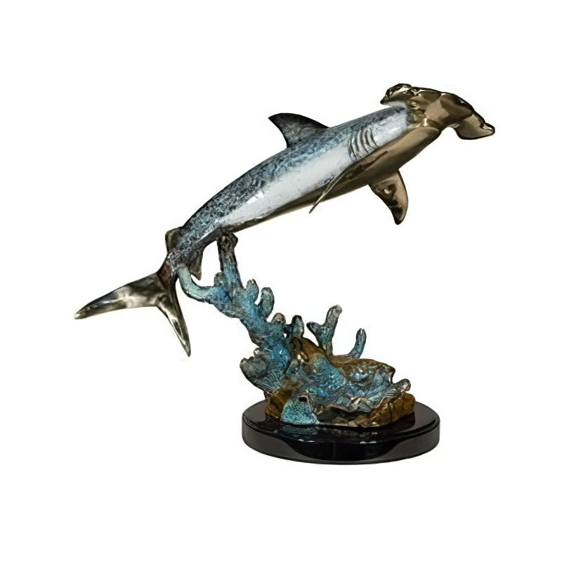 Bronze Hammerhead Shark Statue