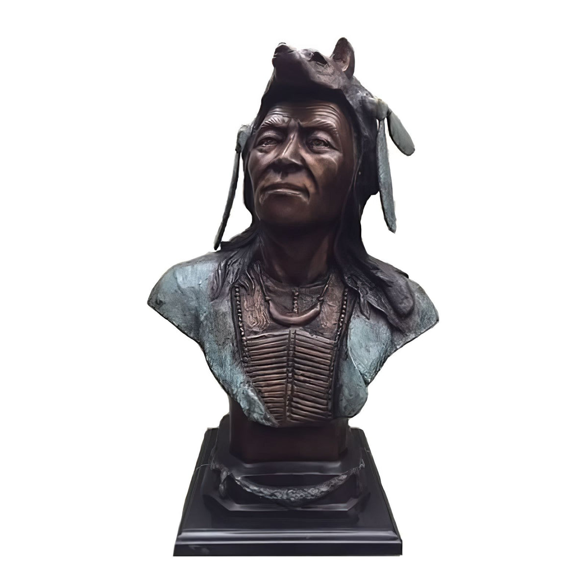 Bronze Indian Chief Bust — AllSculptures