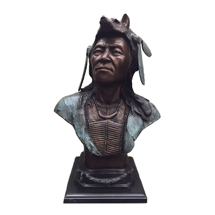 Bronze Indian Chief Bust