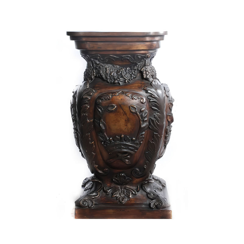 Bronze Leaf Design Pedestal