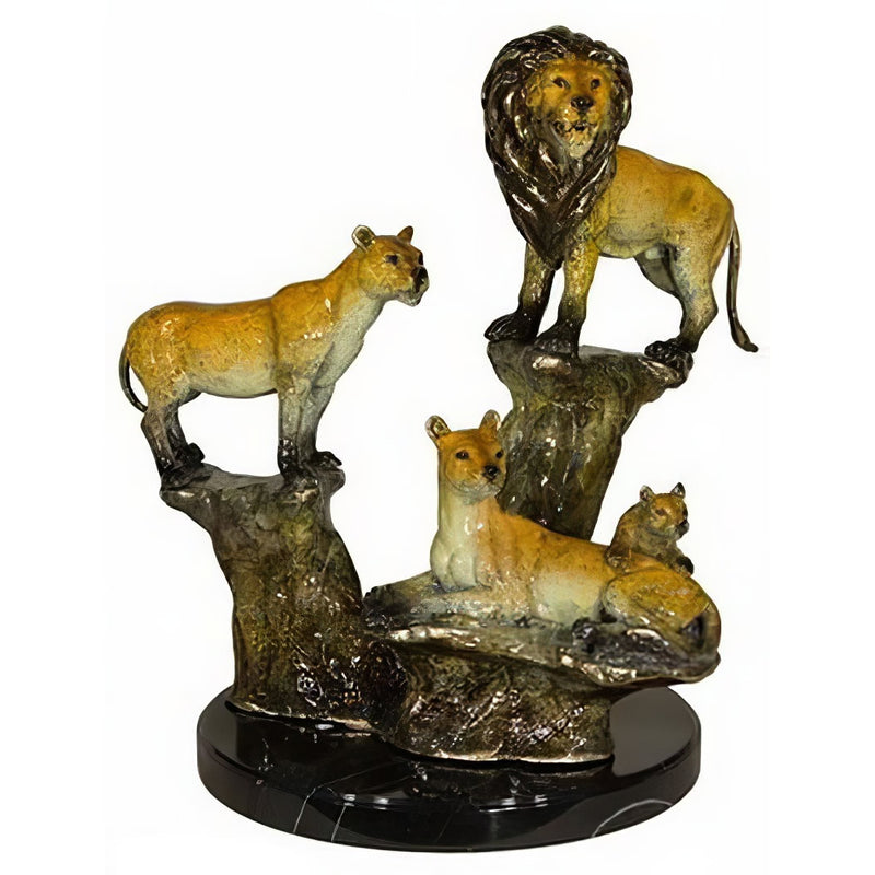 Bronze Lion Pride Statue