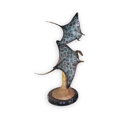 Bronze Manta Rays Statue