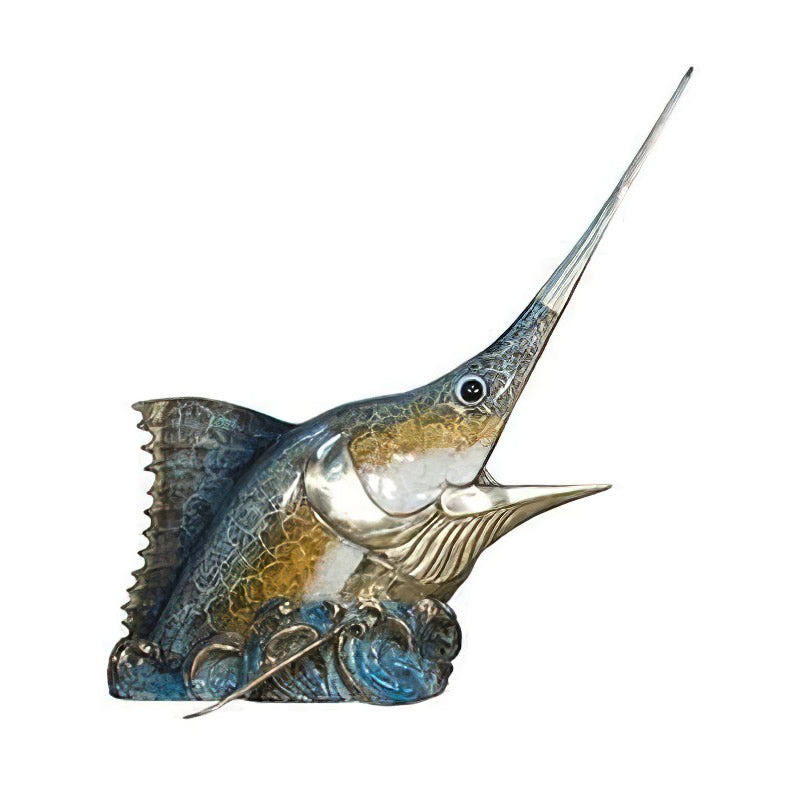 Bronze Marlin Head Sculpture