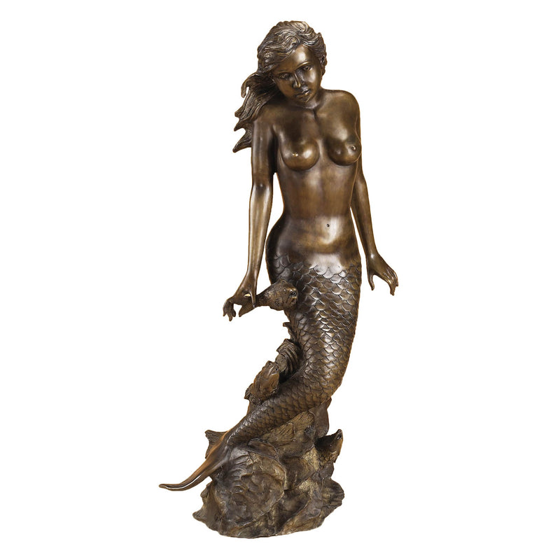 Mermaid with Fish Bronze Fountain