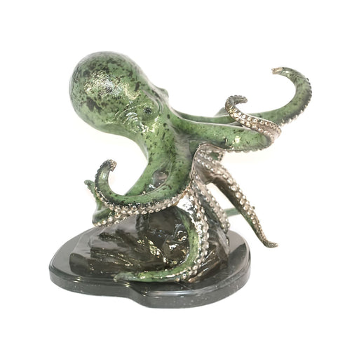 Bronze Octopus Statue on Base