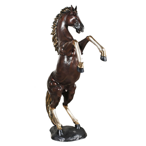 Bronze Rearing Horse Sculpture- Left
