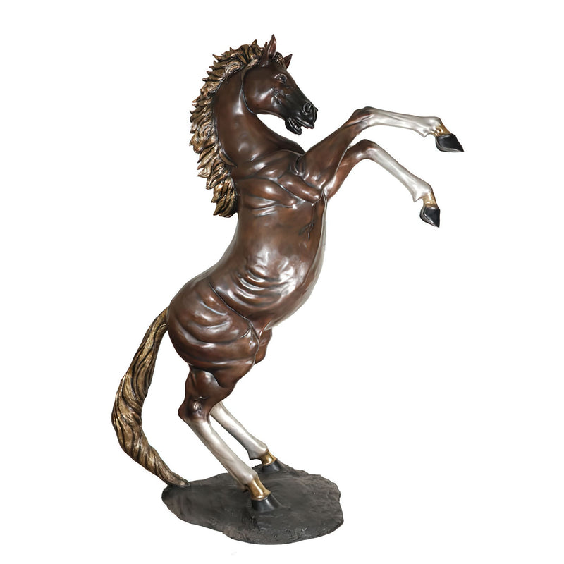Bronze Rearing Horse Sculpture- Right
